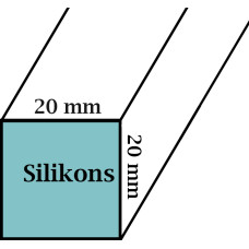 Q Ss Silikona profils 20x20mm 50Sha