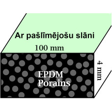 I Gp Porains EPDM gumijas profils 4x100mm pašlīmējošs L-25m