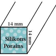 Q Sp Poraina silikona profils 14x14mm