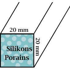 Q Sp Poraina silikona profils 20x20mm