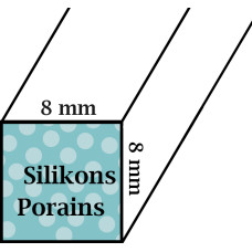 Q Sp Poraina silikona profils 8x8mm