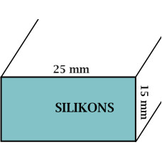 I Ss silikona profils 15x25