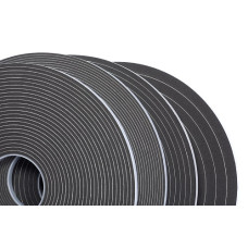 Poraina PVC/S lente (sendwich paneļiem) ar pašlīmējošo slāni, melna, 12x10mm, 6m rullis