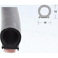 D Gp EPDM porainas gumijas profils 14x15mm