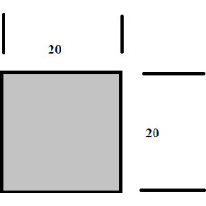 Q Gs EPDM profils 20x20mm  65 Sh