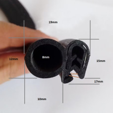AO Gs Armēts EPDM gumijas profils17x19mm