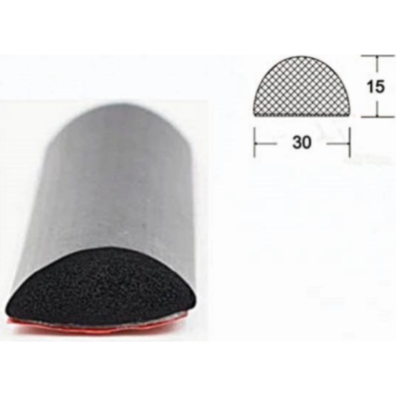 D Gp EPDM porainas gumijas profils 15x30mm