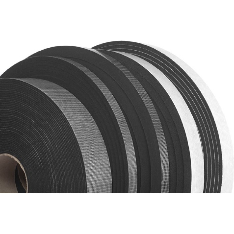 Laikapstākļu noturīgas porainas gumijas (EPDM) lente (iestiklošanai) ar pašlīmējošo slāni,