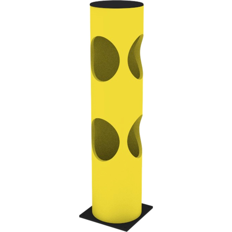 Triecienbarjeras Kuba pagrieziens Ų 200mm  H=700mm Pamatnei=220x220mm Dzeltena