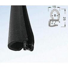 AO Gs Armēts EPDM gumijas profils 15x25mm