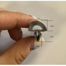 D Gs EPDM gumijas profils 13x19mm Grey