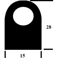 Q Ss Silikona profils 15x28mm