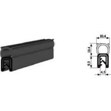 AO Gs Armēts EPDM gumijas profils 4.5x10.4mm