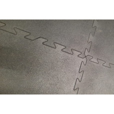 Gumijas flīzes laukumiem (10x1000x1000 mm) Puzle  /Black