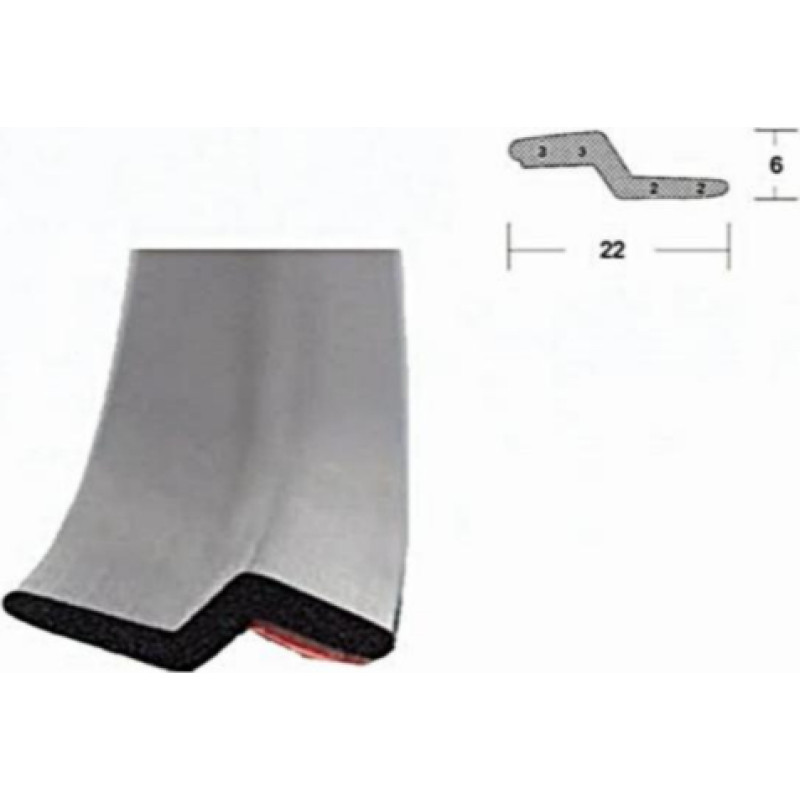 I  Gs EPDM gumijas profils 6x22mm