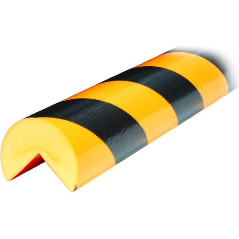 Sienas aizsargkomplekts 1000mm 60mm Diametrs melns/dzeltens ar pašlīmējošo slāni