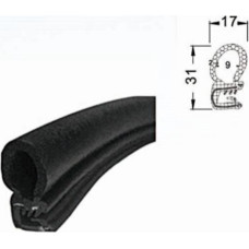 AO Gs Armēts EPDM gumijas profils 17x31mm