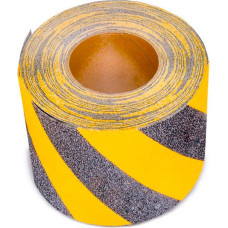 Pretslīdes lente - brīdinājuma Rullis 150mmx18300mm melns-dzeltens