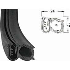 AO Gs Armēts EPDM gumijas profils 17x24mm