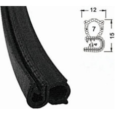 AO Gs Armēts EPDM gumijas profils 12x15mm