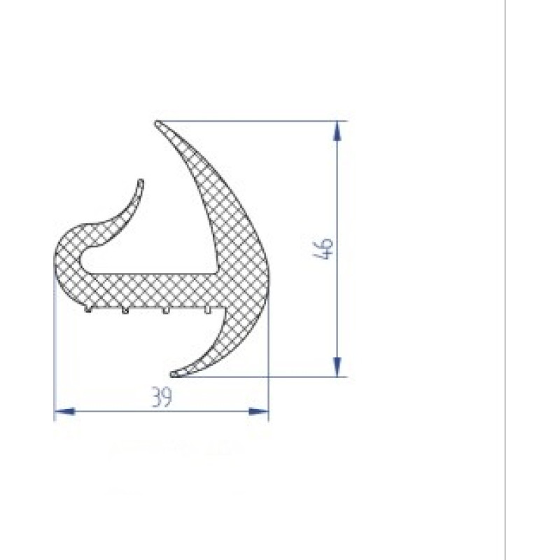 T Gs EPDM profils 46x39mm