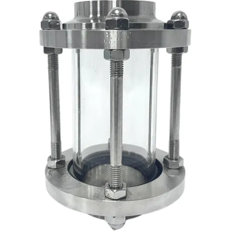 Skatu stikls Tube  57mm  SS316    120' sil.gasket FDA