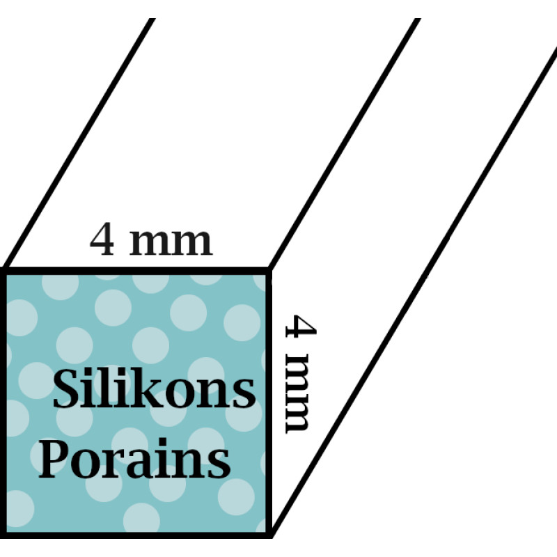 Q Sp Poraina silikona profils 4x4mm