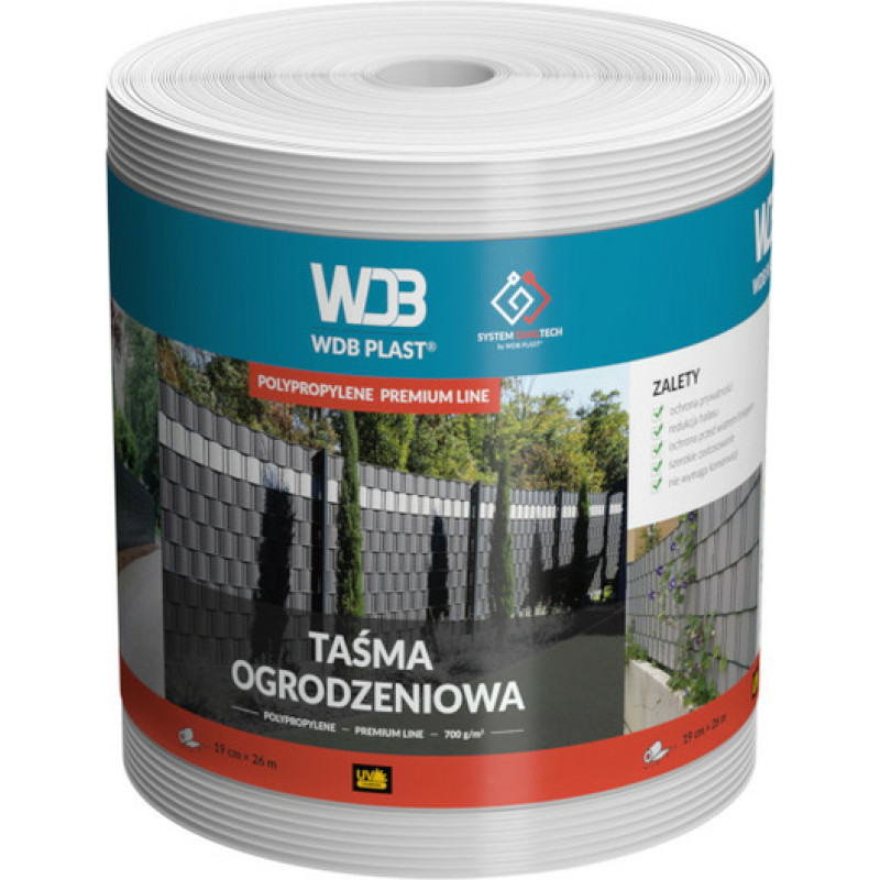 Premium Line loksnes 190mm × 26m baltas