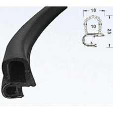 AO Gs Armēts EPDM gumijas profils 18x25mm