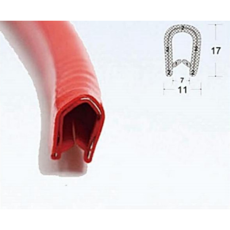 A Pa PVC profils 11x17mm RED